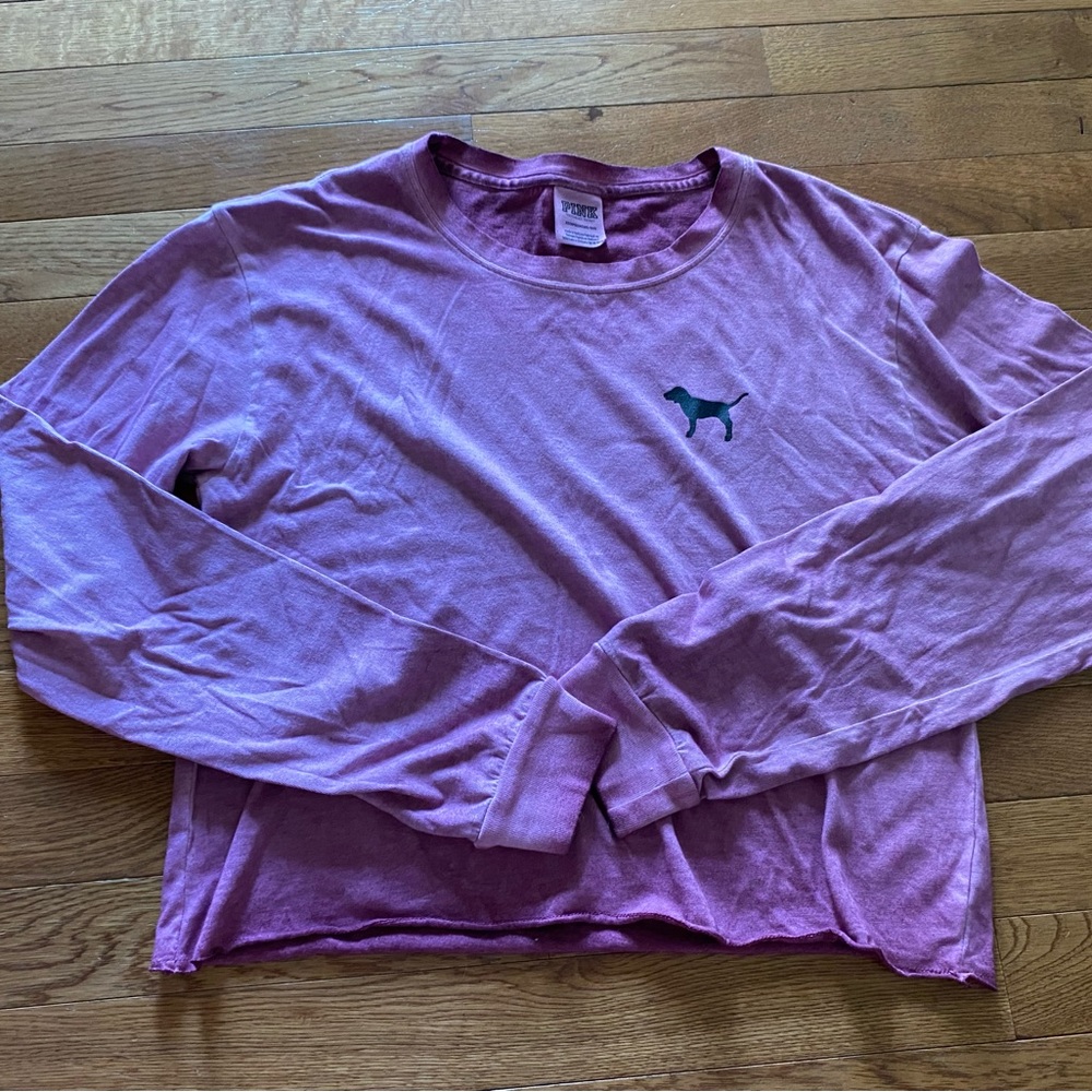 ❄️WINTER SALE❄️ VS Victoria’s Secret PINK Cropped Long Sleeve Tee